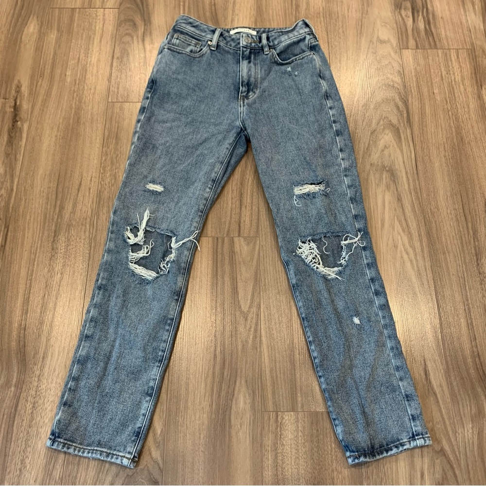 PacSun Distressed Mom Jeans Light Wash